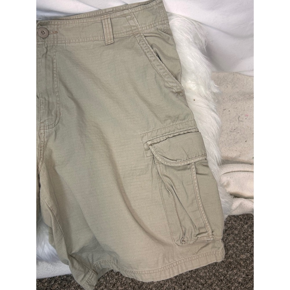 Magellan Sportswear Mens Khaki Tan Ripstop Cargo Shorts Size 38 Cotton Outdoor - Picture 4 of 10